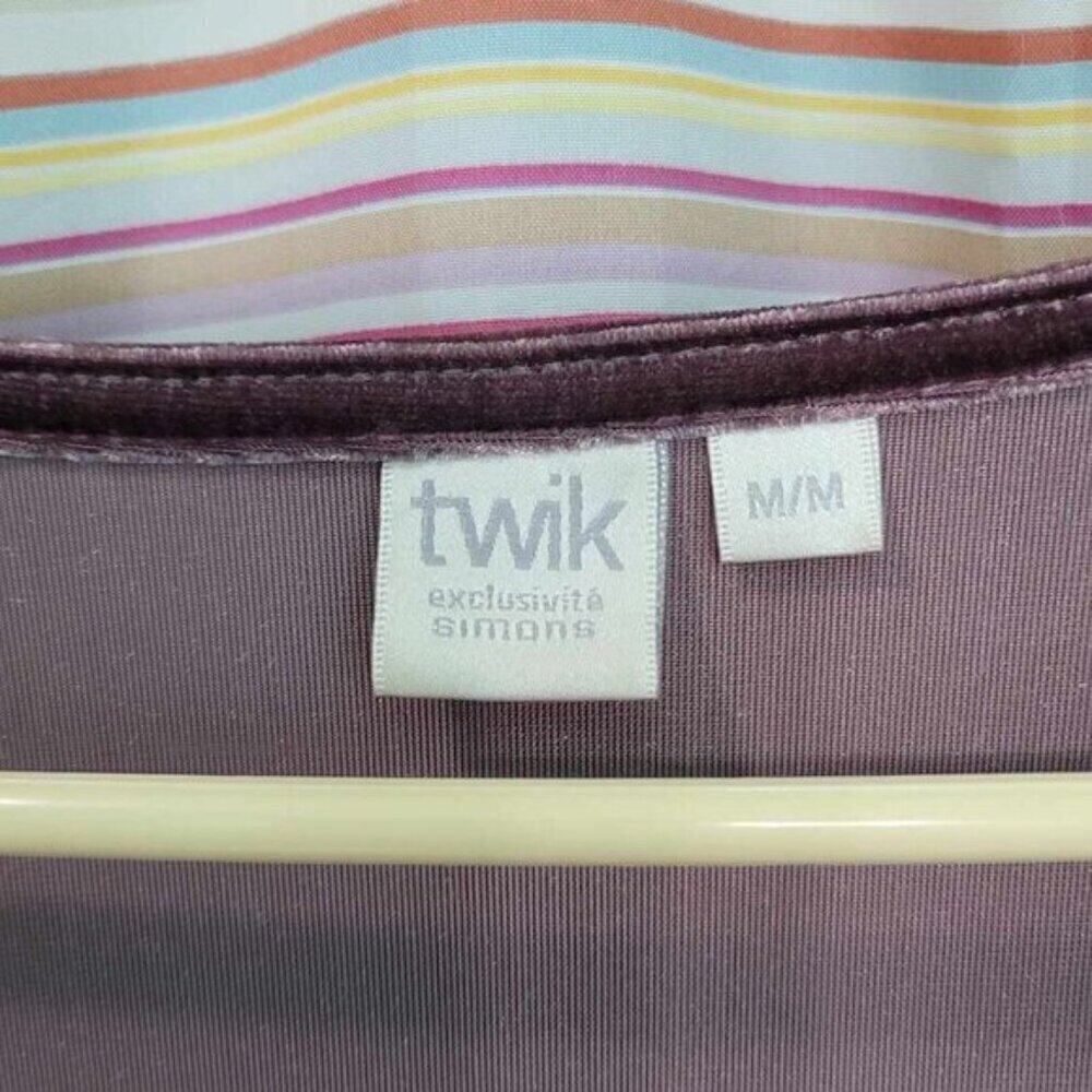 Fairy Fashion π§΅π§ββοΈ TWIK Lavender Velvet Midi Dress sz M - Picture 9 of 12